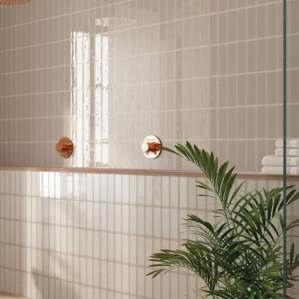 Santa Cruz Beige Gloss Brick Tile 200x65mm