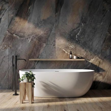 Atlantis Astra Stone Waterproof Tongue & Groove PVC Shower Wall Panel 1000mm