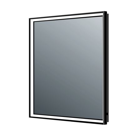 Adison Black Framed LED Backlit Heated Bathroom Mirror 600x800mm