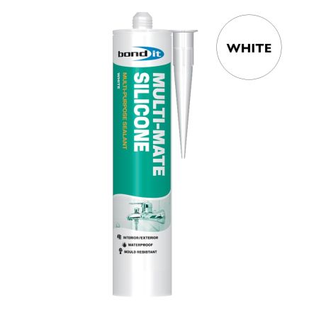 Bond It Multi-Mate Multi Purpose Silicone Sealant White - BDMWH