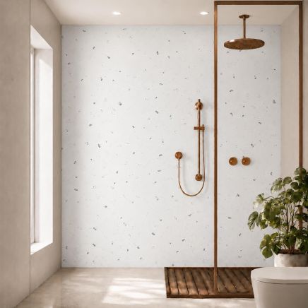Pristina Arctic Sparkle Waterproof PVC Shower Wall Panel 1000x2400mm