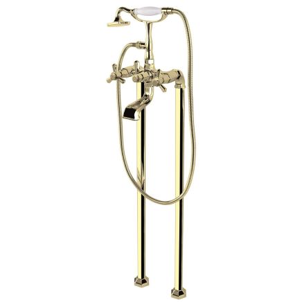 Adonis Gold Floor Standing Bath Shower Mixer Tap