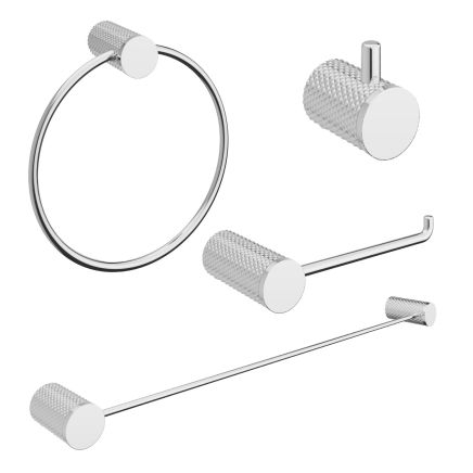 Moray Chrome 4-Piece Bathroom Accessory Set