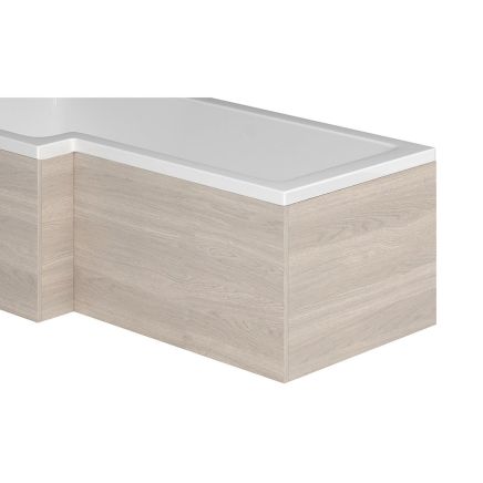 Light Elm L-Shape End Bath Panel 700mm