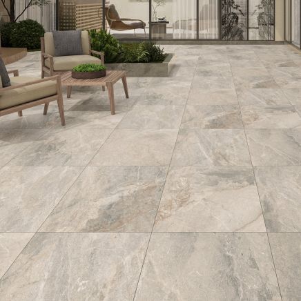 Lunar Grey Stone Outdoor Porcelain Tile 600x1200mm