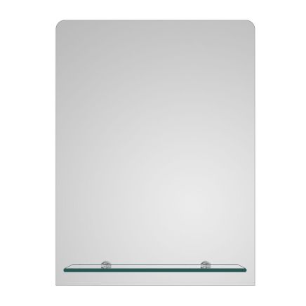 Avni Rectangular Bathroom Mirror and Glass Shelf