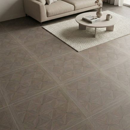 Versaille Walnut Star Design Parquet Wood Effect Porcelain Tile 1000x1000mm