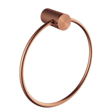 Moray Satin Bronze Knurled Towel Ring