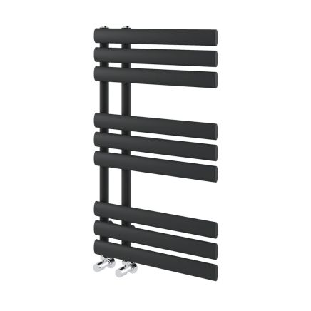 Rayner Matt Black Designer Heated Towel Rail 820x500mm