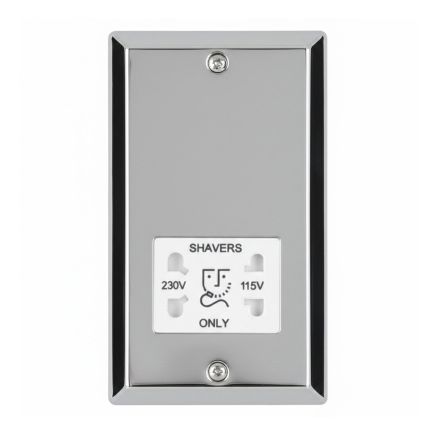 Dual Voltage Chrome Shaver Socket