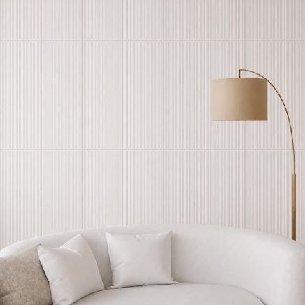 Huntsman White Fluted Wall Tile 1200x400mm