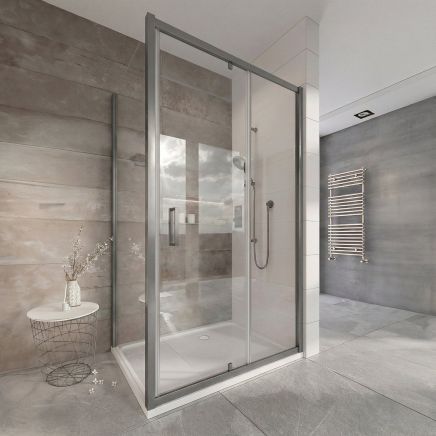 Fabio Gunmetal Shower Side Panel