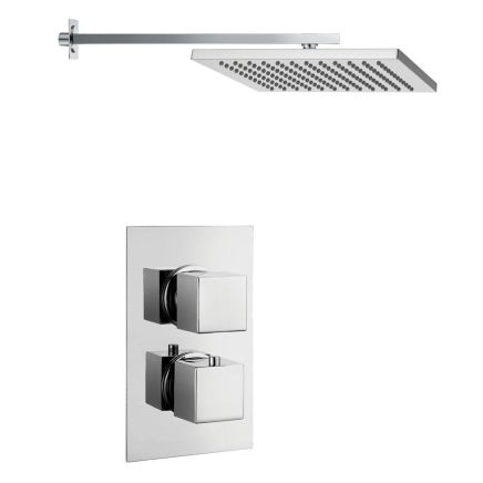 Single Outlet Concealed Valve & Square Shower Head