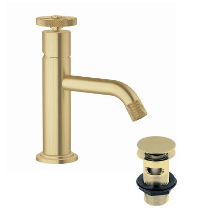 Urban Brushed Gold Basin Mixer Tap