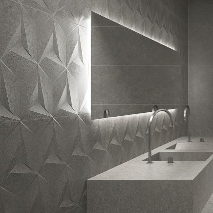 Ceppri Grey Decor Matt Ceramic Tile 400x1200mm