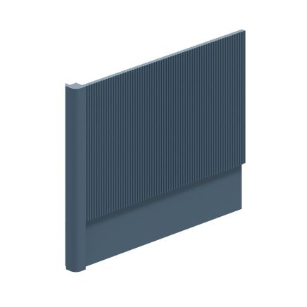 Wish Ribbed Blue End Bath Panel & Corner Post