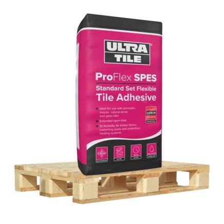 ProFlex SPES S1 White Flexible Wall & Floor Adhesive - 20kg (Half Pallet Deal - 27 Bags)
