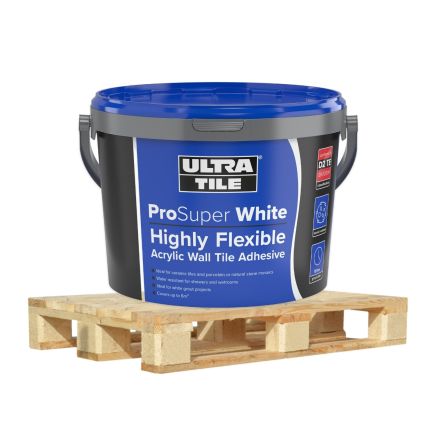 ProSuper White Ready Mix Wall Adhesive - 15kg (Half Pallet Deal - 28 Tubs)