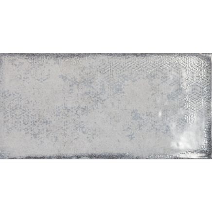Inca Grey Glossy Porcelain Brick Tile - 150x316mm