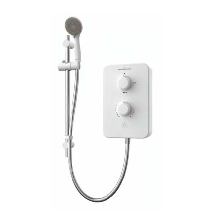 Aqualisa Gainsborough Polar White Slim Duo Electric Shower 9.5kW