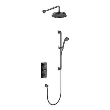 Downton Brushed Gunmetal Concealed Valve Shower Pack