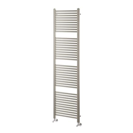 Neptune Brushed Nickel Heated Towel Rail 1800x600mm
