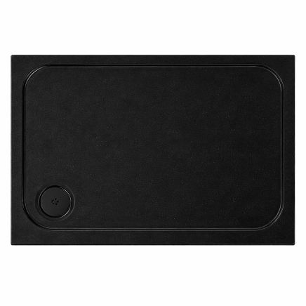 Black Slate Effect Low Profile Non Slip Shower Tray 1200x700mm