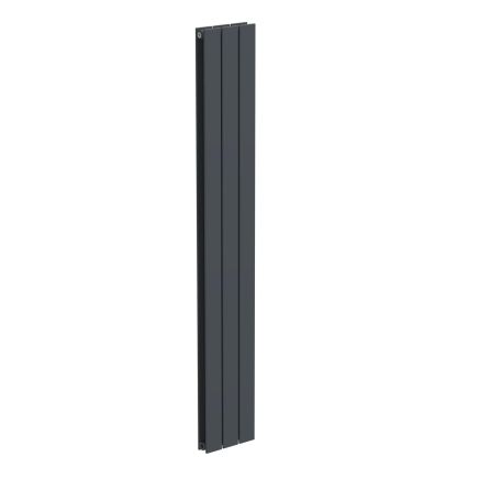 Livio Anthracite Vertical Double Panel Aluminium Radiator 1800x270mm