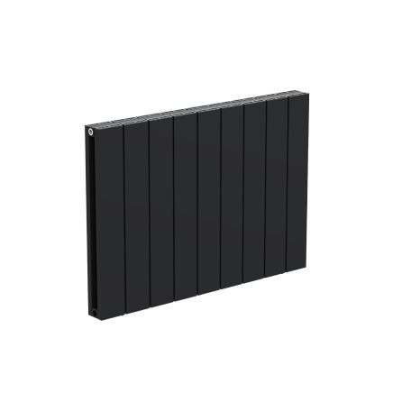 Tesoro Black Textured Double Reversible Aluminium Radiator 600x855mm