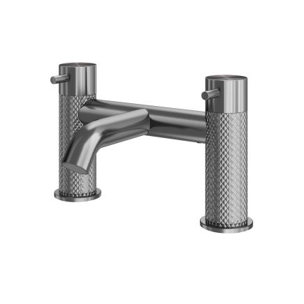 Moray Gunmetal Knurled Bath Filler Tap