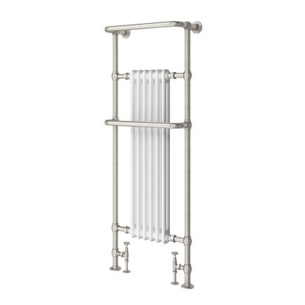 Hive White & Nickel Heated Towel Rail - 1500x583mm