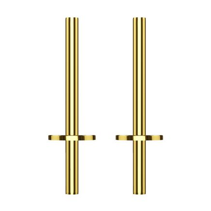 Brushed Gold Pipe Connector and Collar Kit 200mm