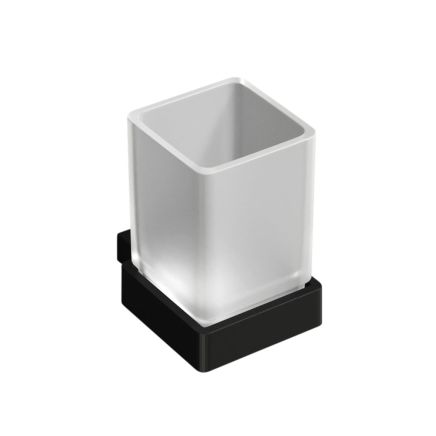 Cubic Matt Black Toothbrush Holder