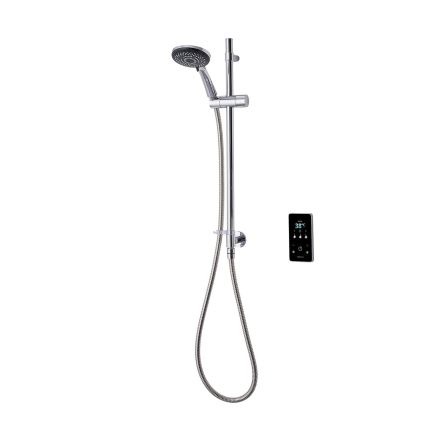 Triton ENVi Silver Thermostatic Electric Shower with Inline Wall Fed Kit, 9kw