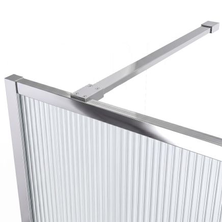 Amien Chrome Shower Screen Straight Support Bar 1200mm