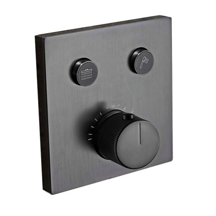 Baylin Gunmetal Dual Outlet Concealed Shower Valve