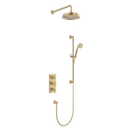 Downton Brushed Gold Concealed Valve Shower Pack