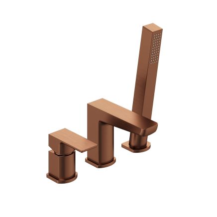 Zane 3 Hole Deck Mounted Bath Shower Mixer 