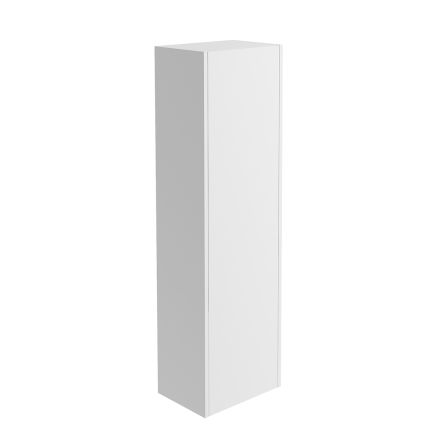 matt white wall mounted tall bathroom storage cabinet