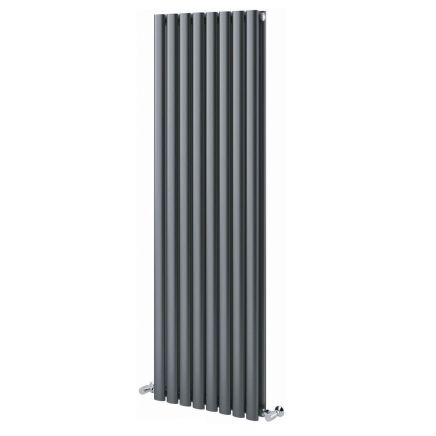 Islington Grey Double Vertical Radiator 1200x472mm