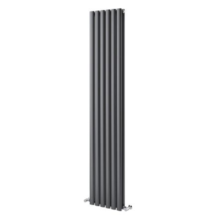 Islington Grey Double Vertical Radiator 1200x472mm