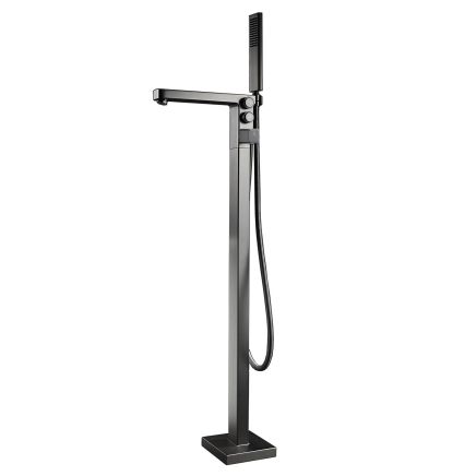 Flint Gunmetal Floor Standing Bath Shower Mixer