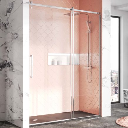 Ryland Chrome Sliding Shower Door 1500mm
