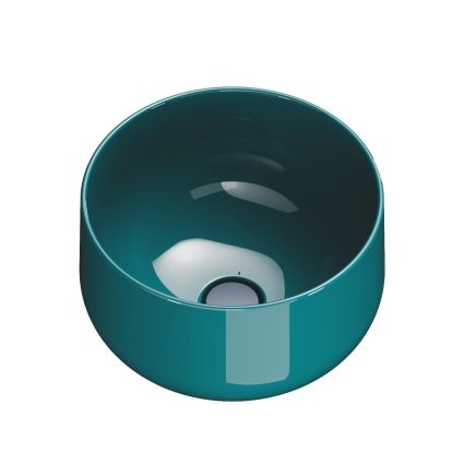 Verity Round Countertop Basin in Menta Gloss