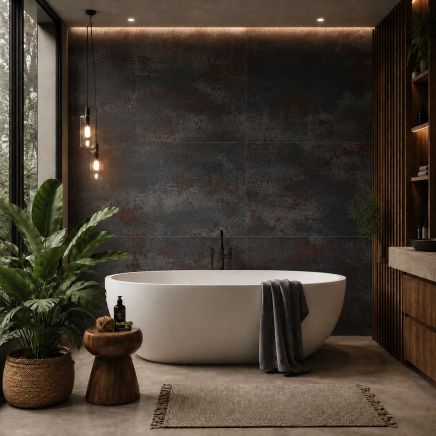 Metallica Titanium Lappato Porcelain Tile 1200x600mm
