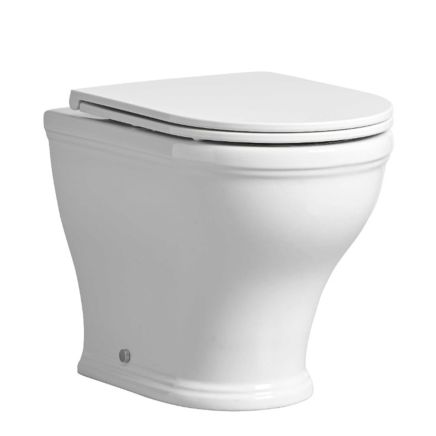 Tavistock Lansdown Traditional Back to Wall WC Toilet Pan with Soft Close Seat