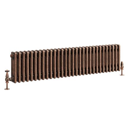 Clement Antique Copper Triple Horizontal Column Radiator - 300x1370mm
