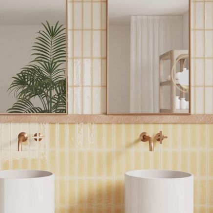 Santa Cruz Base Ocre Gloss Brick Tile 200x65mm
