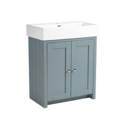 Tavistock Lansdown Mineral Blue Floor Standing Vanity Unit with Basin 700mm