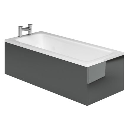 Nante Anthracite Grey Gloss Front Bath Panel 1800mm